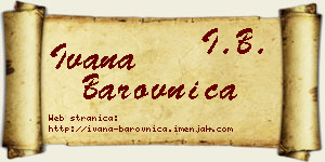 Ivana Barovnica vizit kartica